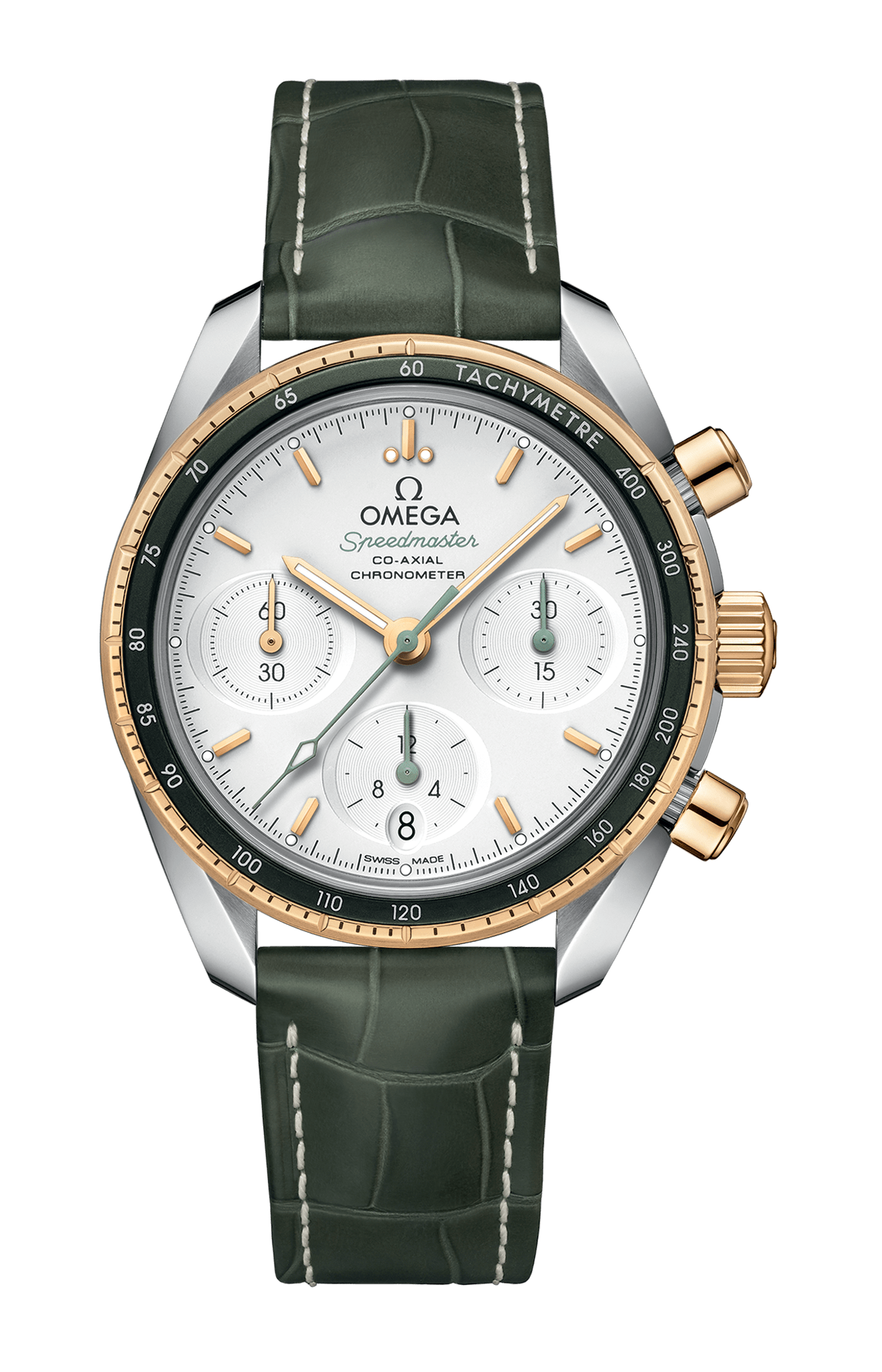 Omega | SPEEDMASTER 38 MM, ACCIAIO-ORO GIALLO SU PELLE - 324.23.38.50.02.001 (1)
