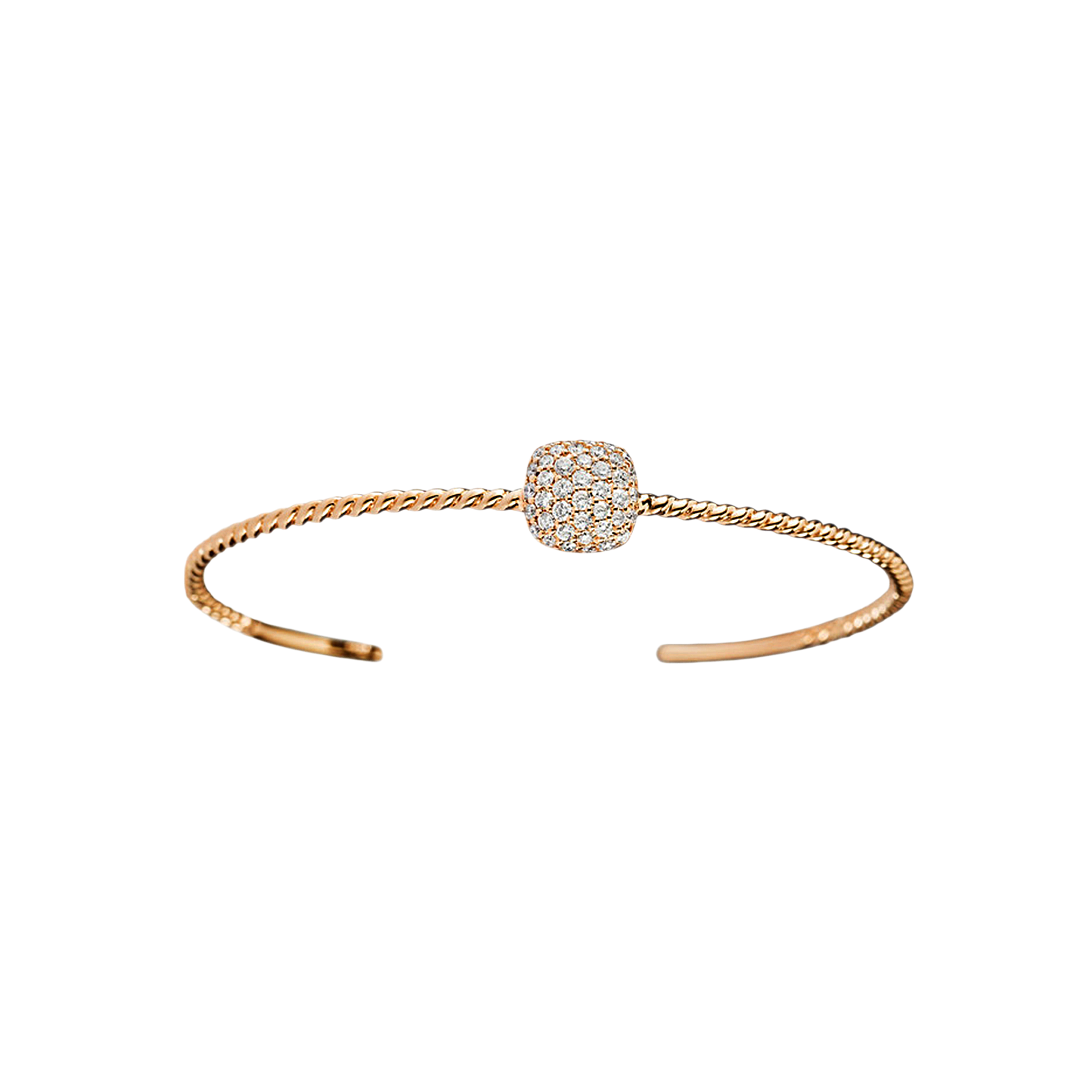 Bartorelli Italian Jewels | Bracciale in oro rosa 18 carati e diamanti bianchi taglio brillante - VB25533DP (1)