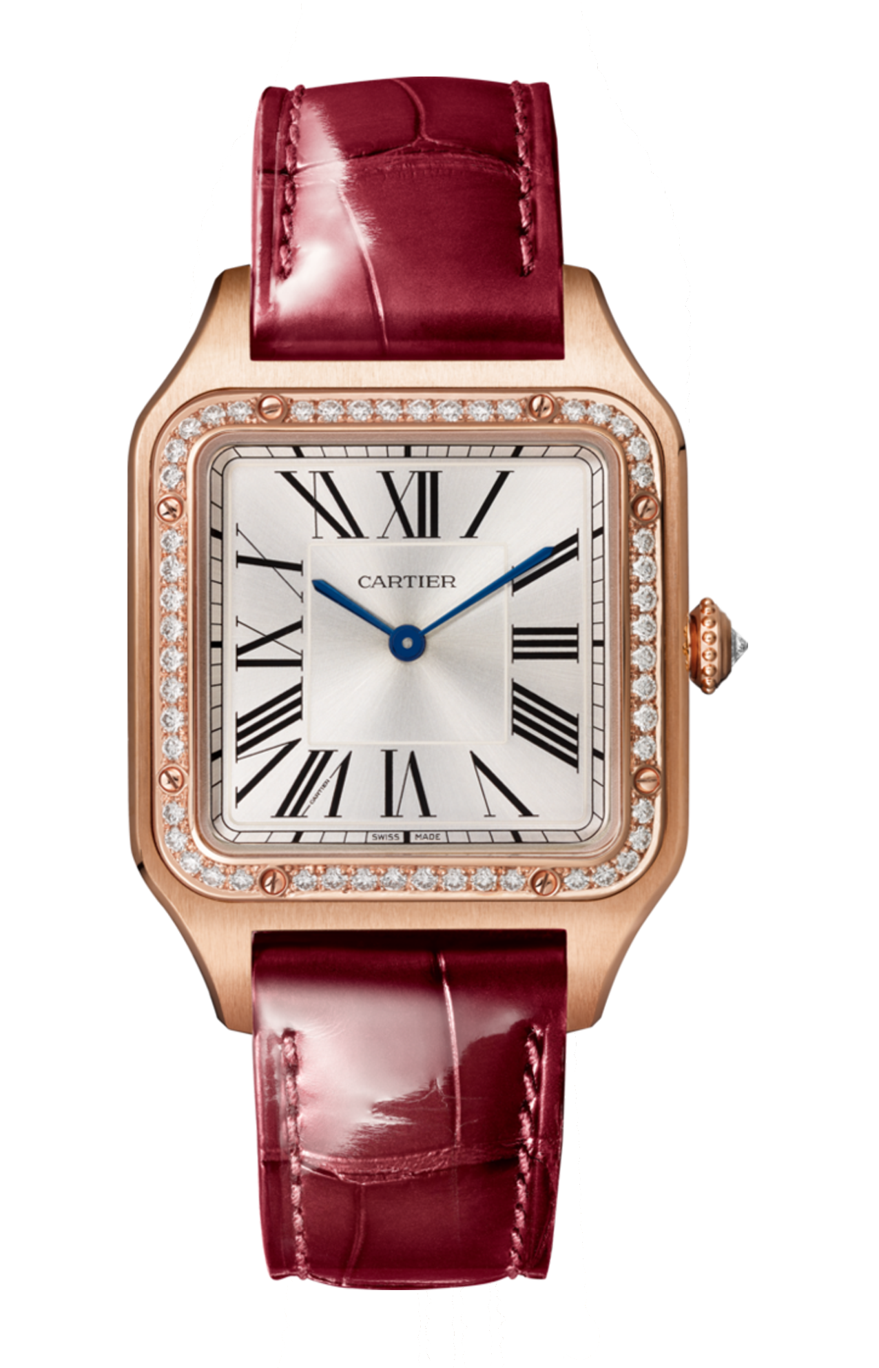 Cartier | SANTOS-DUMONT, MODELLO GRANDE, ORO ROSA, DIAMANTI, QUARZO - WJSA0016 (1)