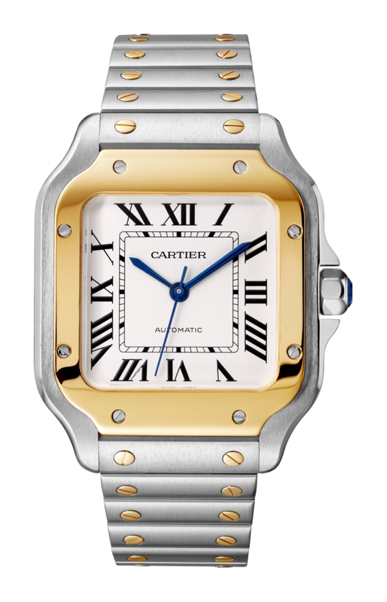 Cartier | SANTOS DE CARTIER, MODELLO MEDIO, ACCIAIO, ORO GIALLO, AUTOMATICO - W2SA0016 (1)